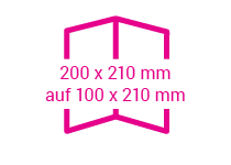 Falzkarte 20 x 21 cm<br />auf 10 x 21 cm